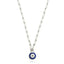 Trendy Blue Enamel Evileye Necklace  925 Crt Sterling Silver Gold Plated Handcraft Wholesale Turkish Jewelry