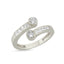 Trendy Zirconia Adjustable Ring 925 Crt Sterling Silver Gold Plated Wholesale Turkish Jewelry