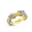 Trendy X Details Adjustable Ring 925 Crt Sterling Silver Gold Plated Wholesale Turkish Jewelry