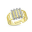 Trendy Zirconia Adjustable Ring 925 Crt Sterling Silver Gold Plated Wholesale Turkish Jewelry