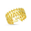 Trendy Ziggy  Adjustable Ring 925 Crt Sterling Silver Gold Plated Wholesale Turkish Jewelry