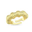 Donut Adjustable Ring 925 Crt Sterling Silver Gold Plated Wholesale Turkish Jewelry