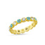 Trendy Enamel Evileye Ring 925 Crt Sterling Silver Gold Plated Wholesale Turkish JewelrY
