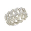 Trendy Zirconia Chain Design Ring 925 Crt Sterling Silver Gold Plated Wholesale Turkish Jewelry