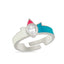 Trendy Colorful Enamel Drop Stone Ring 925 Crt Sterling Silver Gold Plated Wholesale Turkish Jewelry