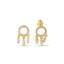 Trendy Marquise Cut Stone  Stud Earring 925 Crt Sterling Silver Gold Plated Handcraft Wholesale Turkish Jewelry