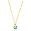 Trendy Turquoise Enamel Evileye Necklace  925 Crt Sterling Silver Gold Plated Handcraft Wholesale Turkish Jewelry
