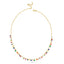 Trendy Colorful Round Stones Necklace  925 Crt Sterling Silver Gold Plated Handcraft Wholesale Turkish Jewelry
