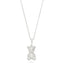 Trendy Teddy Bear Necklace  925 Crt Sterling Silver Gold Plated Handcraft Wholesale Turkish Jewelry