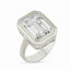 Trendy Octagon Stone Ring 925 Crt Sterling Silver Gold Plated Wholesale Turkish Jewelry