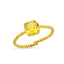 Trendy Yellow Oval Stone Adjustable Ring 925 Crt Sterling Silver Gold Plated Wholesale Turkish Jewelry