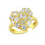 Trendy Baquette-Square-Cubic Stone Adjustable Heart Ring 925 Crt Sterling Silver Gold Plated Wholesale Turkish Jewelry