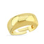 Trendy Donut Adjustable Ring 925 Crt Sterling Silver Gold Plated Wholesale Turkish Jewelry