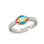 Colorful Enamel Eye Ring 925 Crt Sterling Silver Gold Plated Wholesale Turkish Jewelry