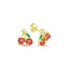 Trendy Colorful Zirconia Cherry Earring 925 Crt Sterling Silver Gold Plated Wholesale Turkish Jewelry