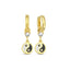 Trendy Zirconia Hanging Black White Emanel Yin Yang Earring 925 Crt Sterling Silver Gold Plated Wholesale Turkish Jewelry