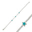 Trendy Tennis Chain Turquoise Enamel Star Bracelet 925 Crt Sterling Silver Gold Plated Handcraft Wholesale Turkish Jewelry