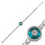 Trendy Tennis Chain Blue Stone Eye Bracelet 925 Crt Sterling Silver Gold Plated Handcraft Wholesale Turkish Jewelry