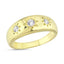 Trendy Zirconia Northstar Ring 925 Crt Sterling Silver Gold Plated Handcraft Wholesale Turkish Jewelry