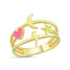 Trendy Enamel Sky Figure Ring 925 Crt Sterling Silver Gold Plated Handcraft Wholesale Turkish Jewelry