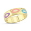 Trendy Colorful Enamel Evileye Ring 925 Crt Sterling Silver Gold Plated Handcraft Wholesale Turkish Jewelry
