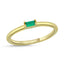 Trendy Green Baquette Stone Ring 925 Crt Sterling Silver Gold Plated Handcraft Wholesale Turkish Jewelry