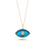 Trendy Zirconia Evileye Necklace 925 Crt Sterling Silver Gold Plated Handcraft Wholesale Turkish Jewelry