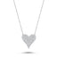 Trendy Zirconia Heart Necklace 925 Crt Sterling Silver Gold Plated Handcraft Wholesale Turkish Jewelry