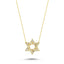 Trendy Zirconia David Of Star Necklace 925 Crt Sterling Silver Gold Plated Handcraft Wholesale Turkish Jewelry