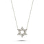 Trendy Zirconia David Of Star Necklace 925 Crt Sterling Silver Gold Plated Handcraft Wholesale Turkish Jewelry