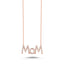 Trendy Zirconia Mom Motto Necklace 925 Crt Sterling Silver Gold Plated Handcraft Wholesale Turkish Jewelry