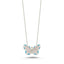 Trendy Zirconia Butterfly Necklace  925 Crt Sterling Silver Gold Plated Handcraft Wholesale Turkish Jewelry