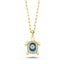 Trendy Zirconia Evileye Turtles Necklace 925 Crt Sterling Silver Gold Plated Handcraft Wholesale Turkish Jewelry