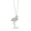 Trendy Zirconia Pelican Necklace 925 Crt Sterling Silver Gold Plated Handcraft Wholesale Turkish Jewelry