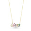 Trendy Colorful Zirconia Motto Bless Necklace 925 Crt Sterling Silver Gold Plated Handcraft Wholesale Turkish Jewelry