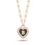 Trendy Heart on Inital B Black Enamel Necklace 925 Crt Sterling Silver Gold Plated Handcraft Wholesale Turkish Jewelry