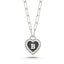 Trendy Heart on Inital B Black Enamel Necklace 925 Crt Sterling Silver Gold Plated Handcraft Wholesale Turkish Jewelry