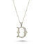 Trendy Inital D Necklace 925 Crt Sterling Silver Gold Plated Handcraft Wholesale Turkish Jewelry