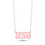 Trendy Pink Enamel Motto Love Necklace 925 Crt Sterling Silver Gold Plated Handcraft Wholesale Turkish Jewelry