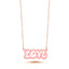 Trendy Pink Enamel Motto Love Necklace 925 Crt Sterling Silver Gold Plated Handcraft Wholesale Turkish Jewelry
