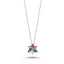 Trendy Colormix Zirconia Star Necklace  925 Crt Sterling Silver Gold Plated Handcraft Wholesale Turkish Jewelry