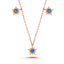 Trendy Opal Stone Northstar Necklace 925 Crt Sterling Silver Gold Plated Handcraft Wholesale Turkish Jewelry