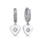 Trendy Zirconia Heart Earring 925 Crt Sterling Silver Gold Plated Handcraft Wholesale Turkish Jewelry