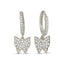 Trendy Zirconia Butterfly Earring 925 Crt Sterling Silver Gold Plated Handcraft Wholesale Turkish Jewelry