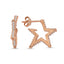 Trendy Pave Star Stud Earring 925 Crt Sterling Silver Gold Plated Handcraft Wholesale Turkish Jewelry