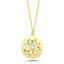 Gourmet Chain Colorful Zirconia Antique Coin Necklace 925 Sterling Silver Gold Plated Handcraft Wholesale Turkish Jewelry
