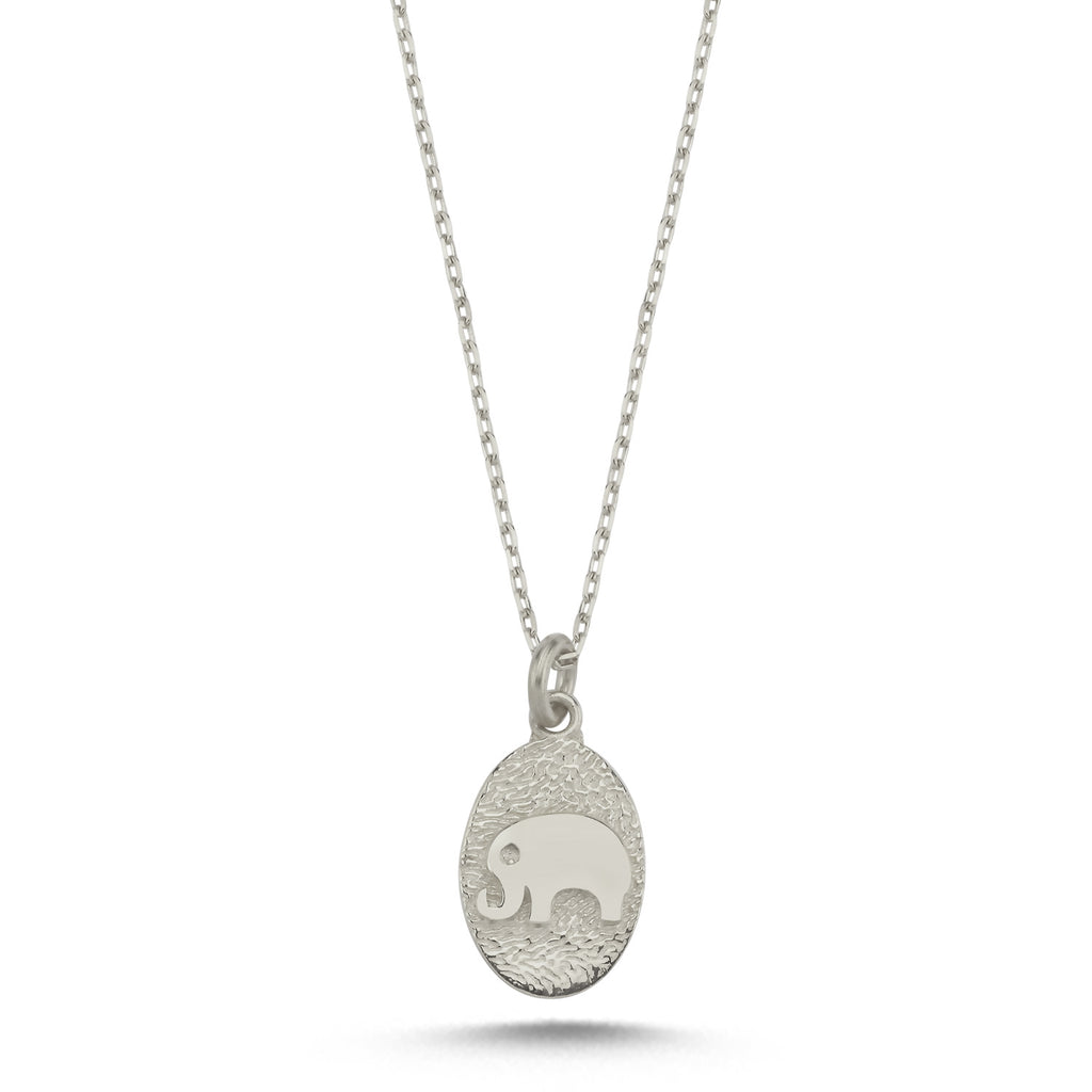 Trendy Elephant Necklace 925 Sterling Silver Gold Plated Handcraft Wholesale Turkish Jewelry