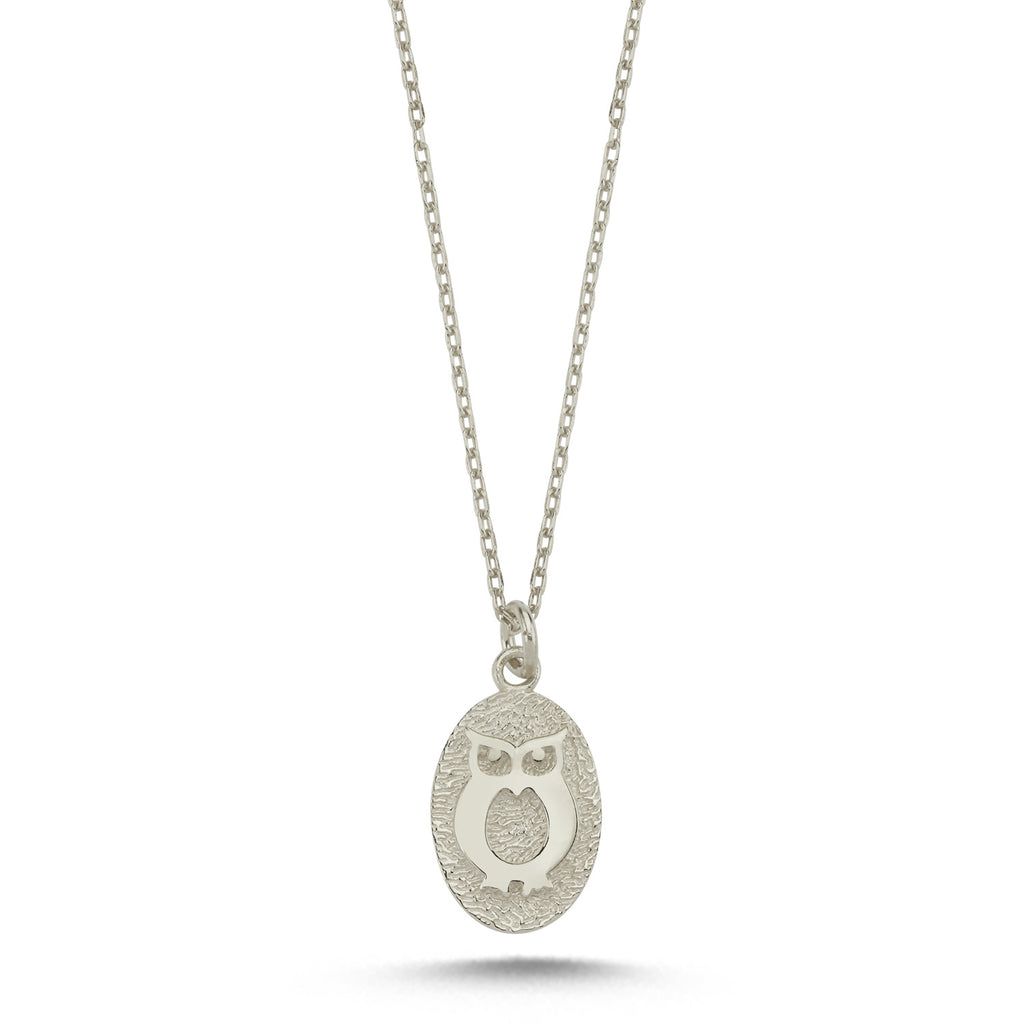 Trendy Antique Owl Coin Necklace 925 Sterling Silver Gold Plated Handcraft Wholesale Turkish Jewelry