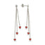Trendy Hanging Red Enamel Heart Earring 925 Crt Sterling Silver Gold Plated Handcraft Wholesale Turkish Jewelry