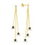 Trendy Hanging Black Enamel Square Earring 925 Crt Sterling Silver Gold Plated Handcraft Wholesale Turkish Jewelry